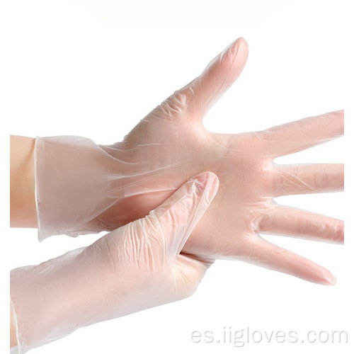 Guantes de vinilo PVC de plástico para cocinar alimentos transparentes